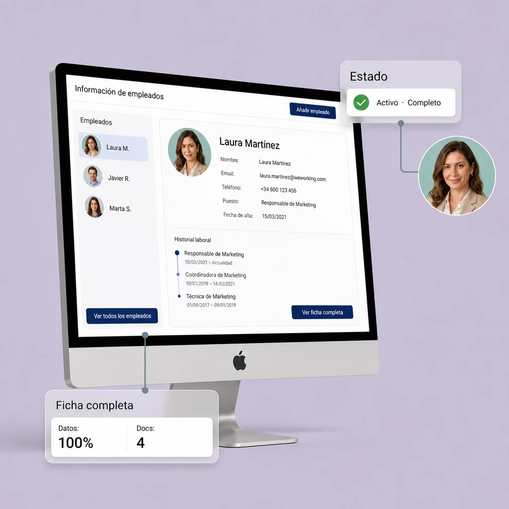 Información de empleados centralizada en WeWorking