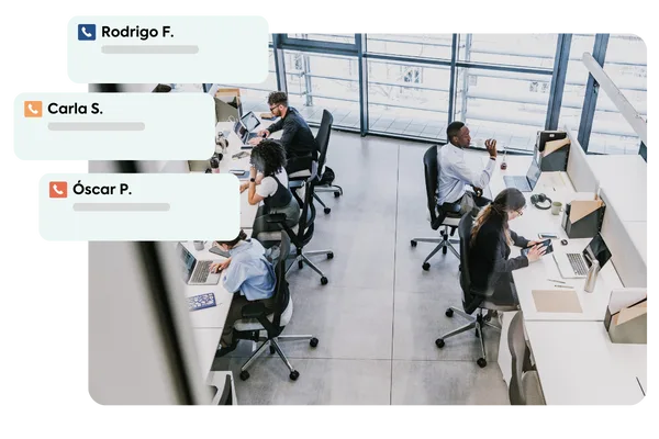 Equipo colaborando en el programa de partner distribuidor WeWorking