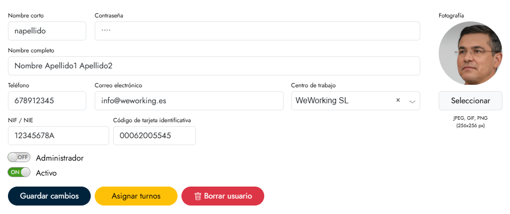 Registrar y editar empleados
