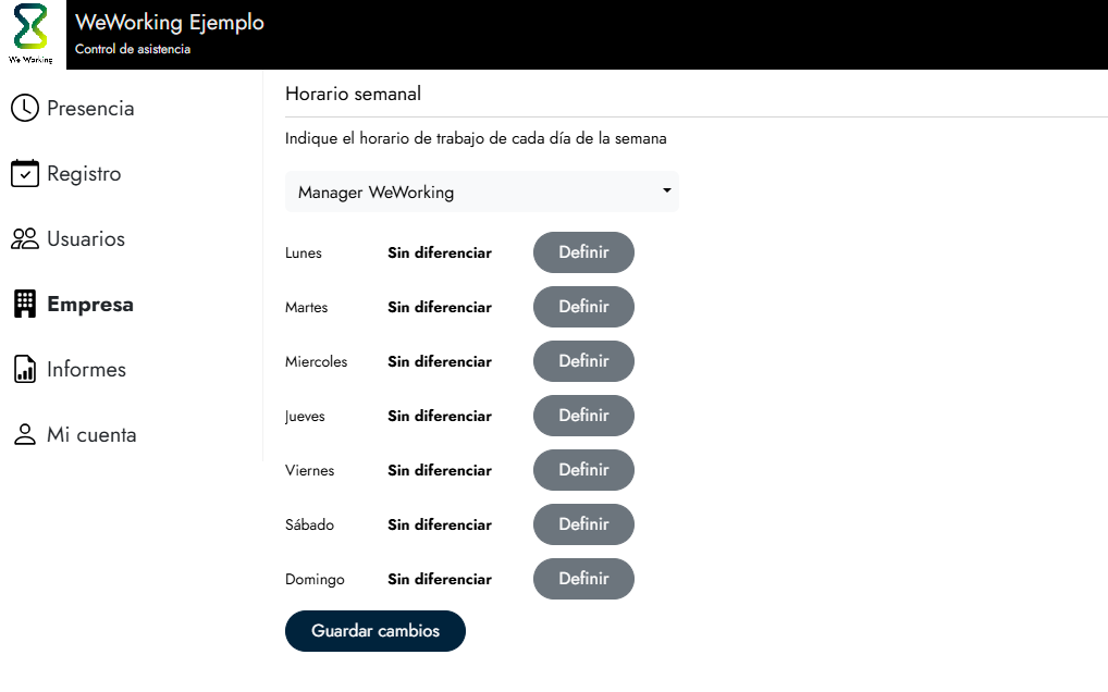 Cómo añadir horarios específicos