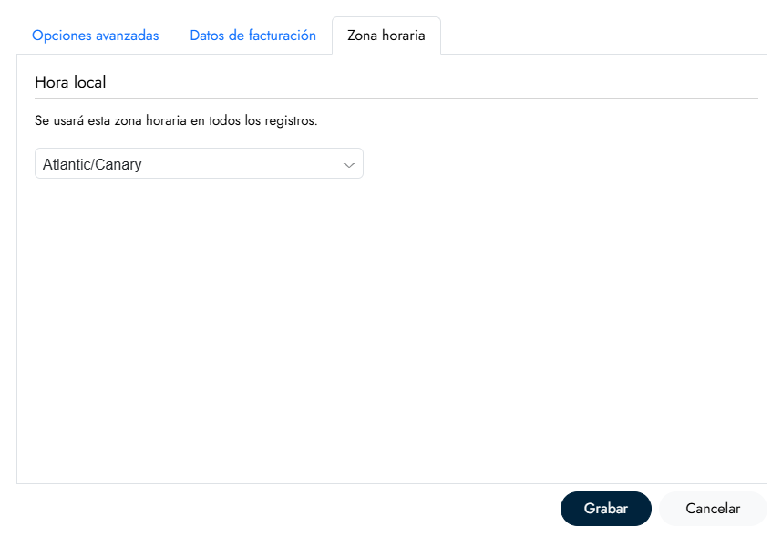 Cómo cambiar la zona horaria de mi empresa