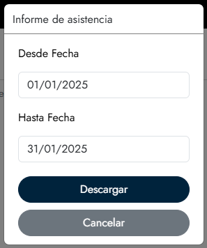 Descargar informe propio de asistencia 2